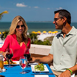 guests dining at Pink Shell