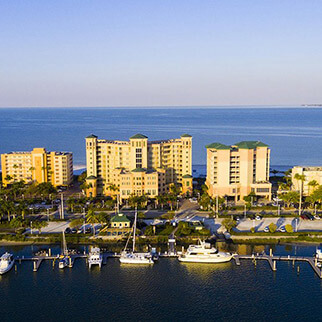Aerial view of Fort Myers marina