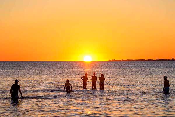 Fort Myers Beach at sunset