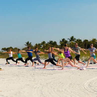beach yoga in Fort Myers