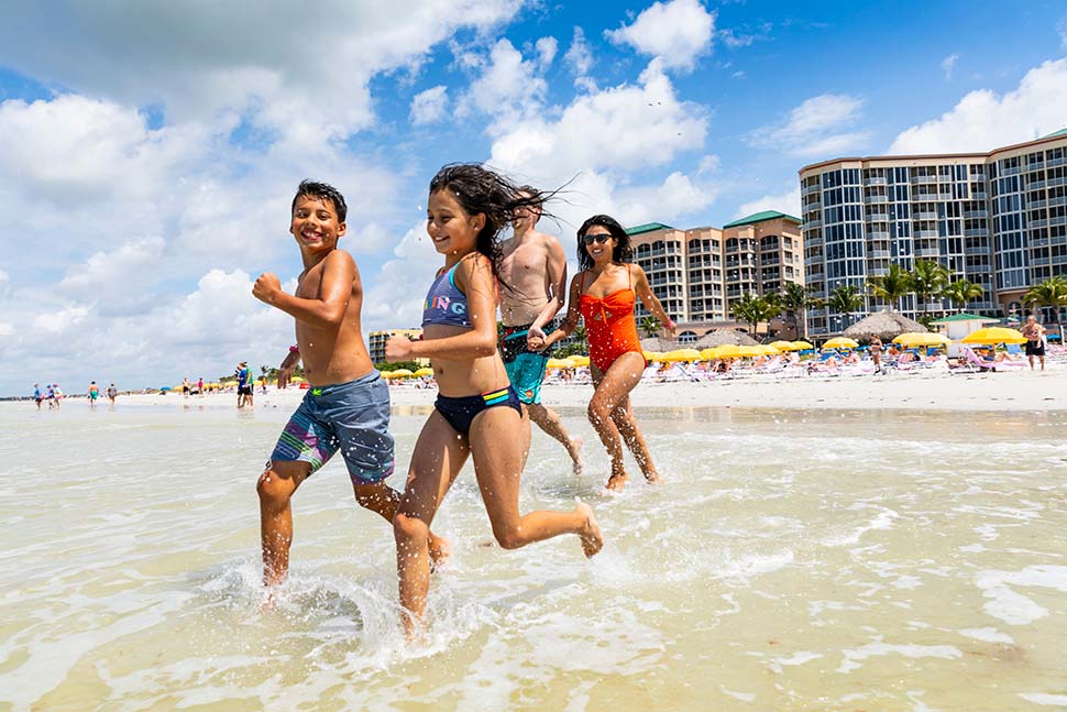 Family at the beach