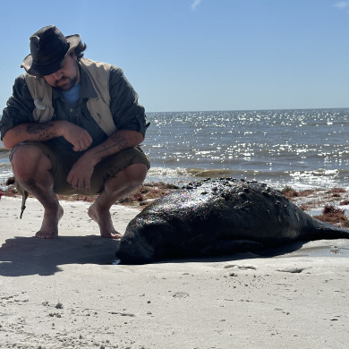 Ranger Rob with local wildlife